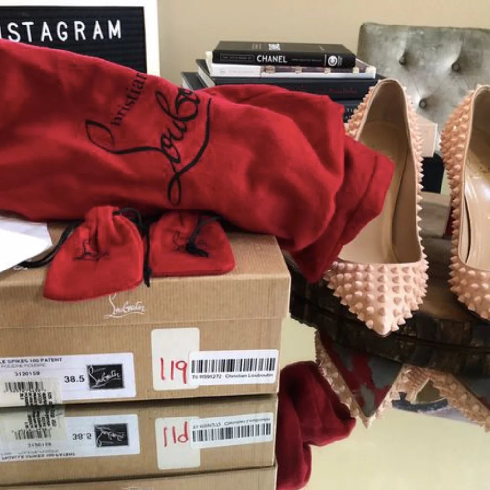 Christian Louboutin Spiked Pigalle in pink! - Picture 7 of 8